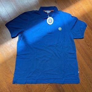 Roland Garros blue men’s polo shirt new with tags NWT medium